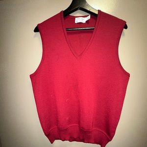 St. Croix Zephyr Wool Red Sweater Vest